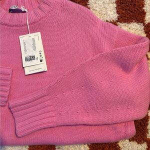 Cos Chunky Pure Cashmere Crew-Neck Sweater in Pink